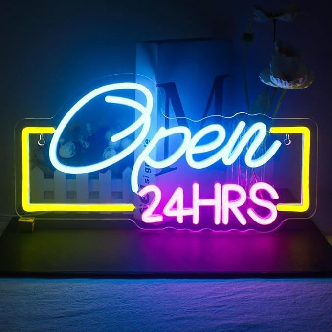 Cross-Border Open Neon Light Luminous Characters in Business USB Port Acrylic Led Bar Shape Neon Light Sign Factory