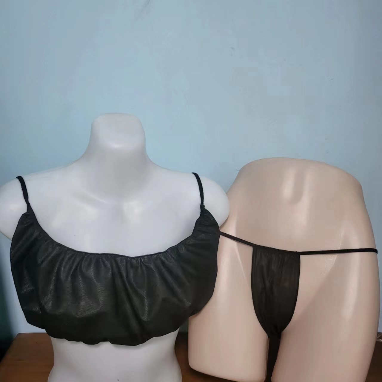 Non-woven bra beauty salon massage sauna independent packaging wrapped chest bra breathable shoulder strap disposable underwear