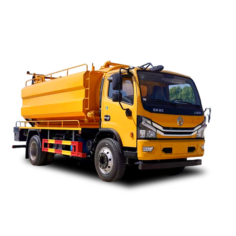 High-pressure cleaning sewage suction truck Urban sewage ditch treatment Silt sewage suction truck Sewage pipe dredging Suction truck in stock