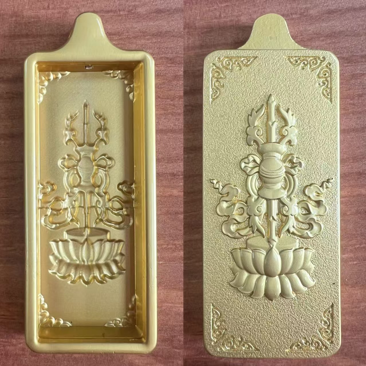 Новая тибетская танка коробка подвеска Гаву коробка многоразмерное ожерелье золотой сплав пустая коробка 2*5 см маленькая полоска