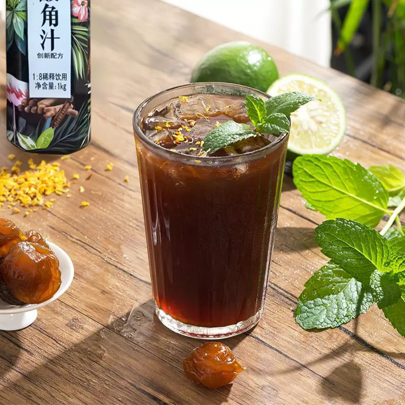 Jinhui Yuanquan Tamarind Juice Concentrated Drink Homemade Beverage Commercial Home Catering Milk Tea Raw Material 1kg