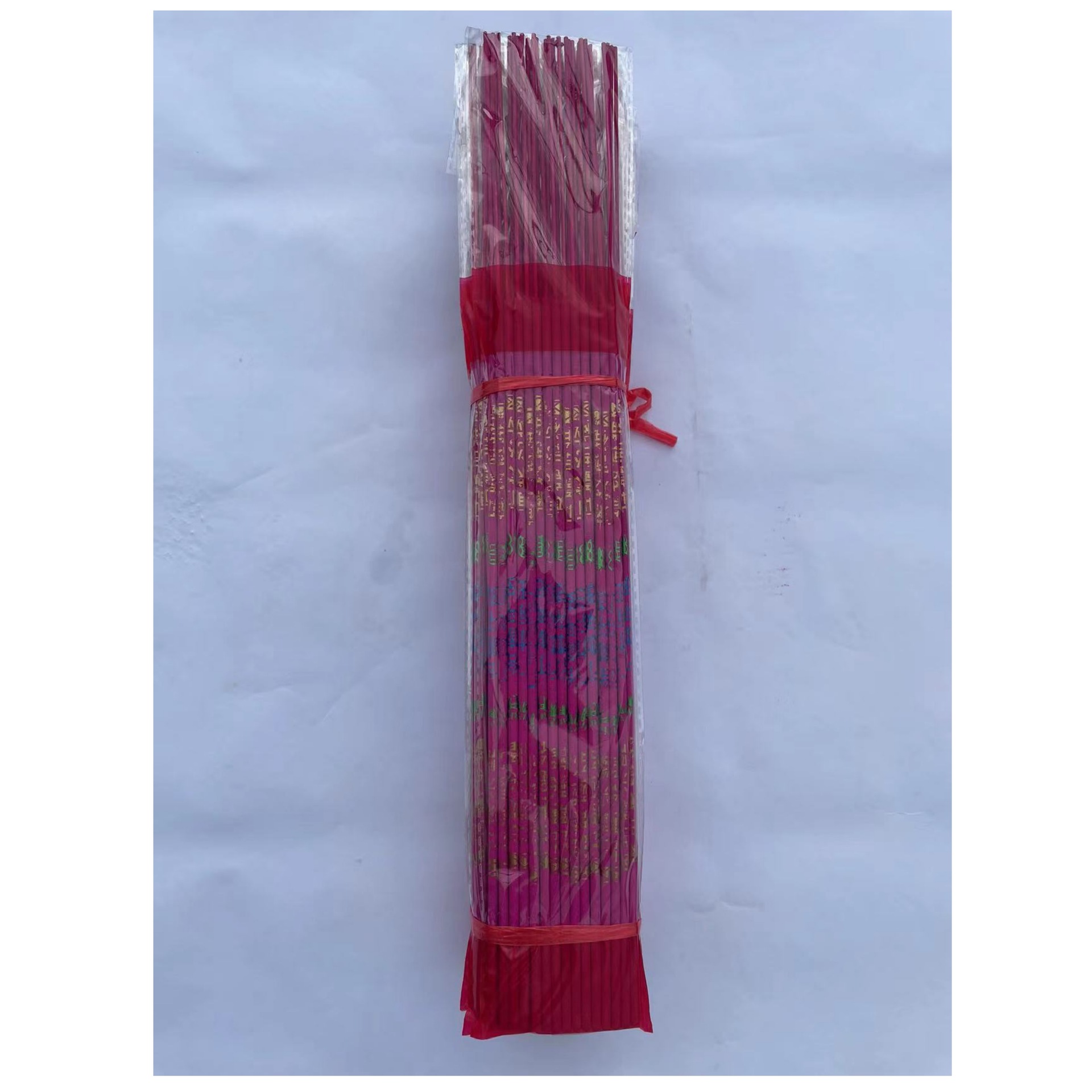 Оптовая продажа 30 штук красных благовоний с цветными словами, маленькие благовония для храма Будды, жертвоприношение
