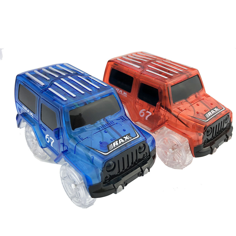 Electric rail car with light LED light walking magnetic sheet rail car color window magnetic sheet car car children's toys