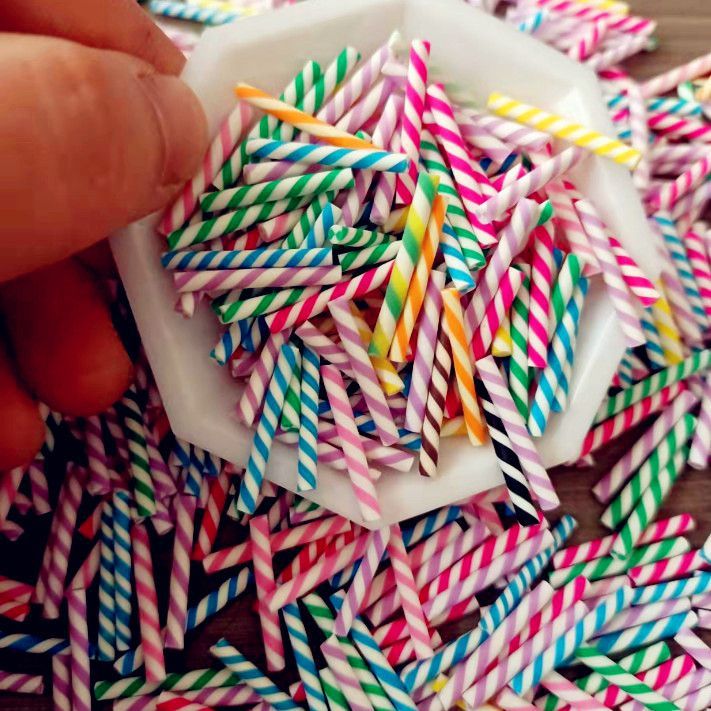Simulation Mini Cake Candle Straw Soft Pottery Chocolate Bars Candy Bars Cream Glue Clay Simulation Cake Accessories
