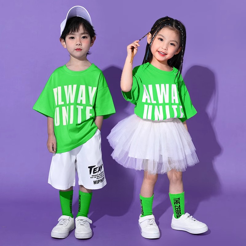 Children's Children's Kindergarten Group Dance Split Cheerleading Team Performance Costume Sauce Skirt Primary School Students Chorus Performance Costume