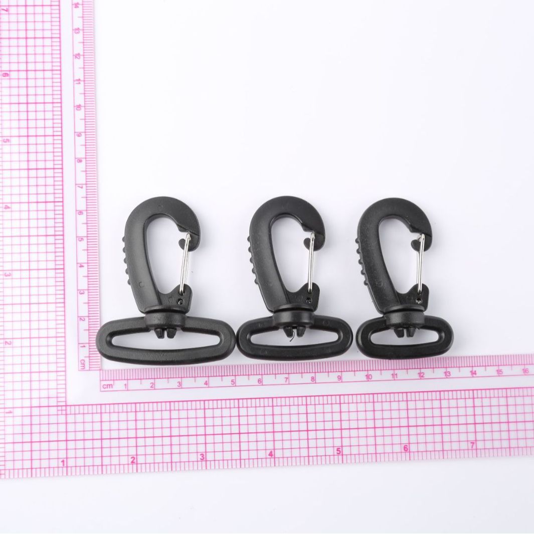 Черный пластиковый крюк для креветок аксессуары рюкзак компьютерная сумка крюк вращающийся уличная поясная сумка пряжка оптовая продажа