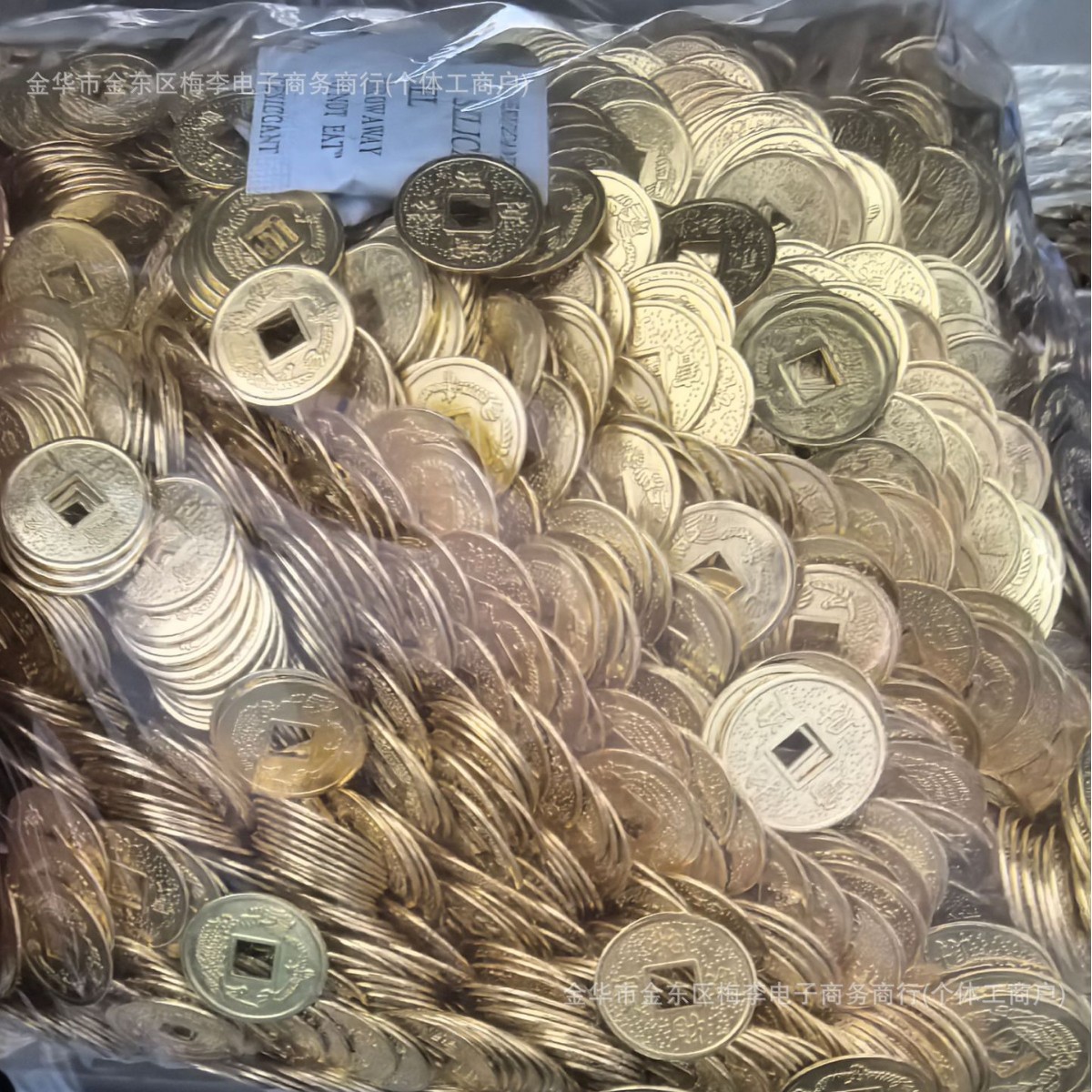 2cm Coin Fortune Tree Craft Accessories Alloy Copper Coin 2.0cm Gold Treasure Dragon and Phoenix Copper Coin Epoxy