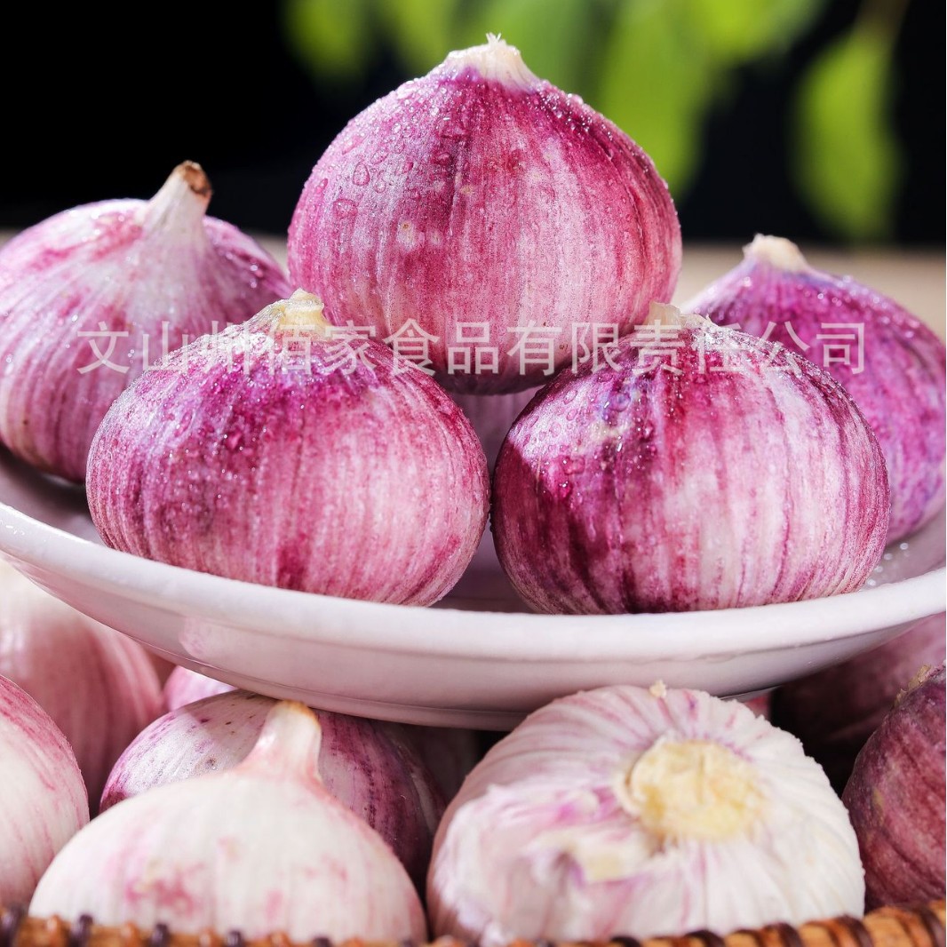 1000g Large Fruit (3-3.5cm) Organic Garlic Purple-Skinned Single-Headed Garlic Yunnan 2025 New Garlic Dried Garlic