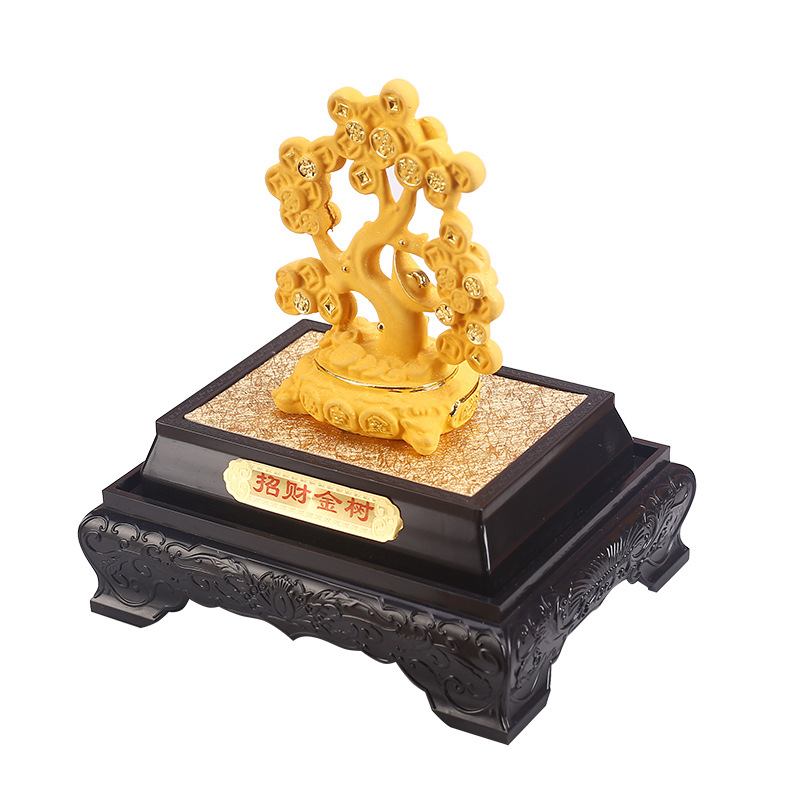 Cashmere Sand Gold Lucky Gold Tree Decoration Fortune Tree Insurance Company Opening Gift Home Office Creativity