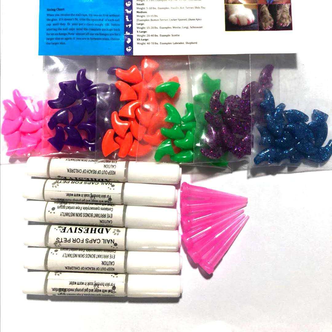 Pet Nail Covers Dog Nail Covers Cat Nail Covers Cat and Dog Claw Covers Anti-Scratch Covers Pet Supplies