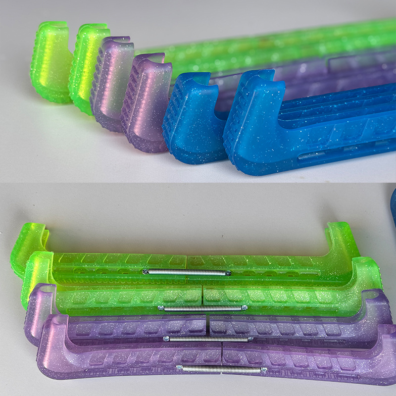 Figure Skating Blade Cover Kidsren's Skates Hard Blade Cover Speed Skating Blade Protective Cover Crystal Jelly Color Matching Skate Cover