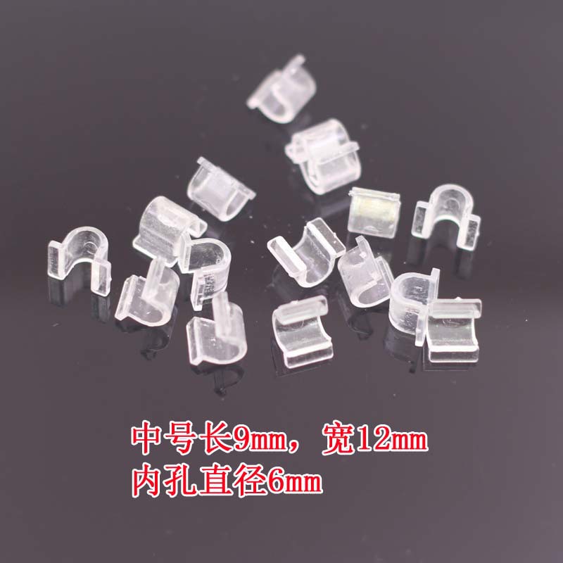 Hair rope buckle rubber band buckle handmade diy hair accessories headdress material black U-shaped hair ring buckle accessories plastic