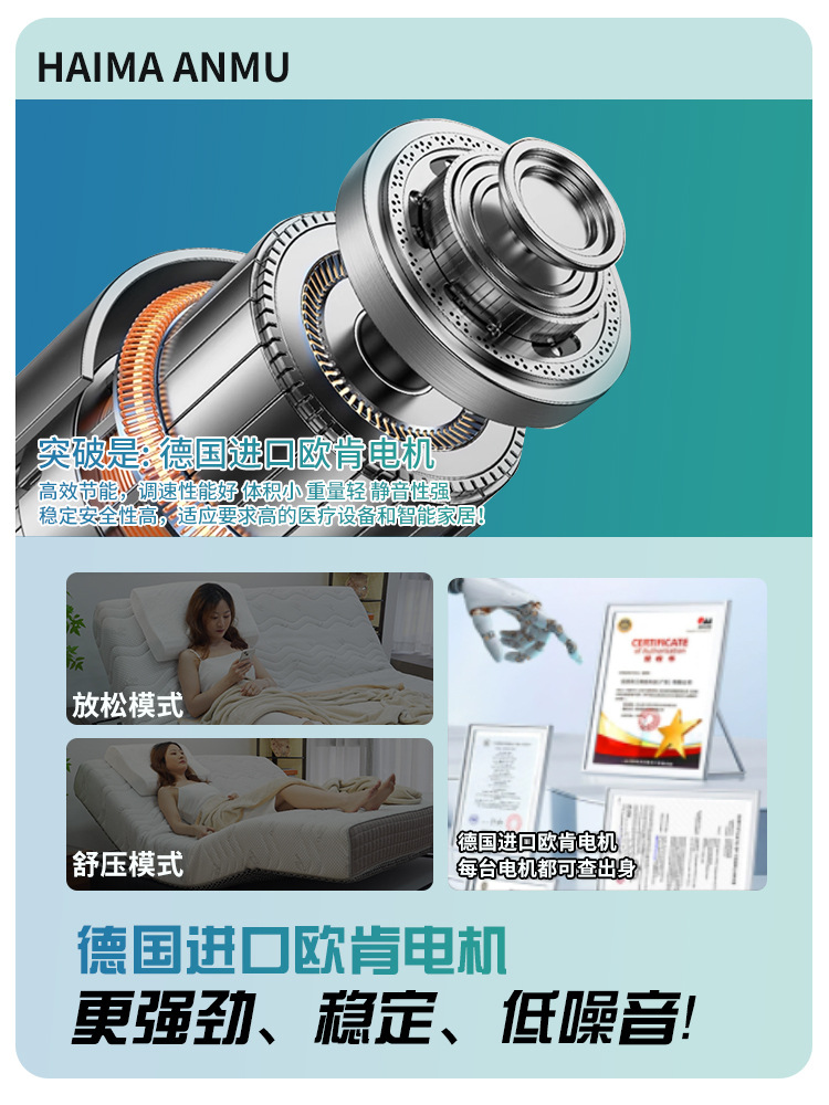 Smart Mattress Multifunctional Fully Automatic Zero Gravity 2025 New Model Bedroom Latex Adjustable Lift Electric Mattress