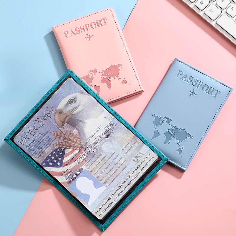 New cross-border explosive passport protection case pu passport holder ticket holder in stock wholesale factory direct passport bag