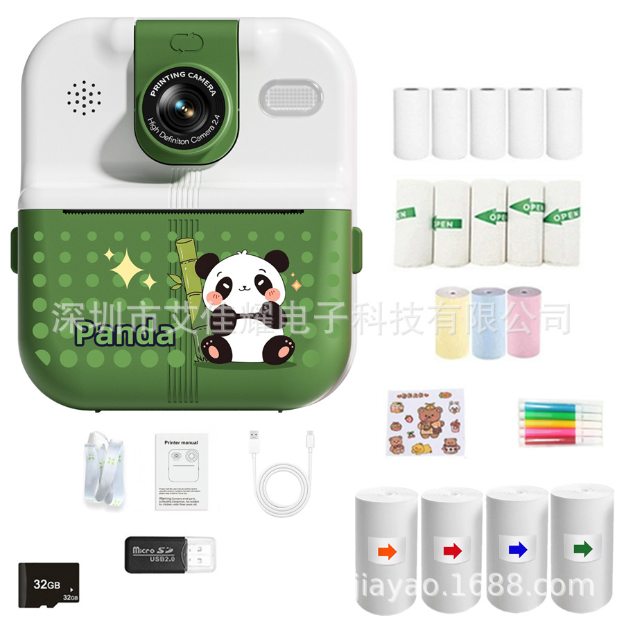 Cross-border Private Model P02 New Cartoon Children's Photographic Printing Camera Digital SLR Camera Graffiti