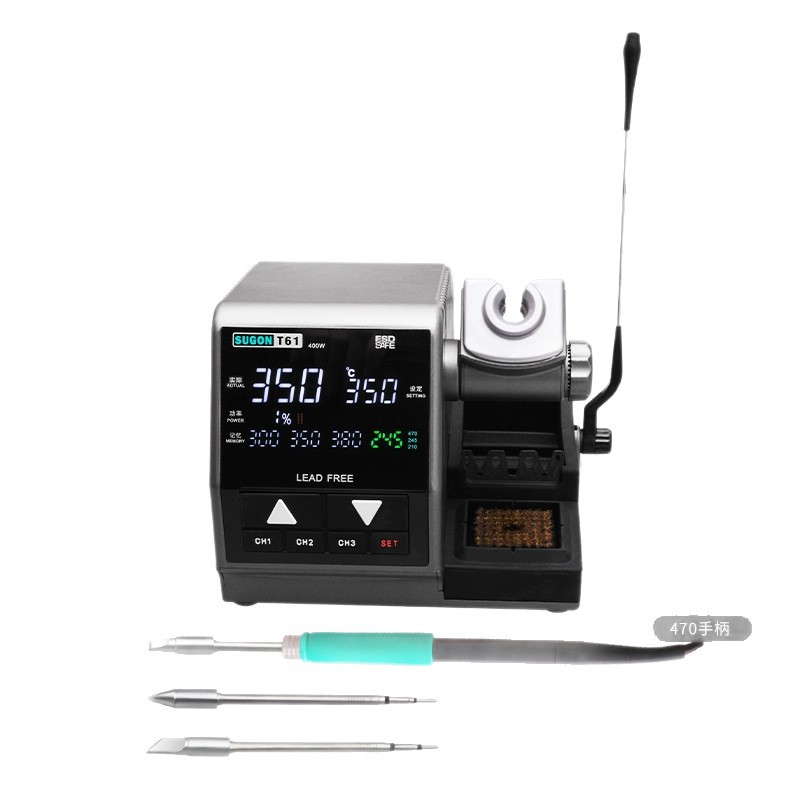 Sugon T61 Intelligent Constant Temperature Digital Display Electric Soldering Iron Mobile Phone Repair Welding 400W High Power Industrial Soldering Station
