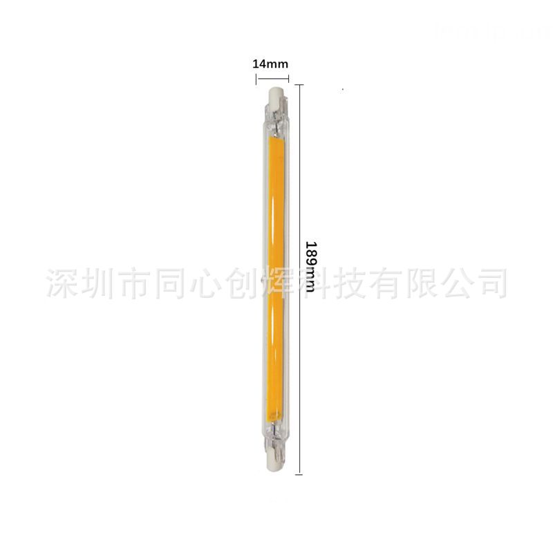 R7S Glass Lamp Dimming Ledcob78Mm118Mm189 Double-Ended Lamp Horizontal Plug Replacement Halogen Lamp 220V110