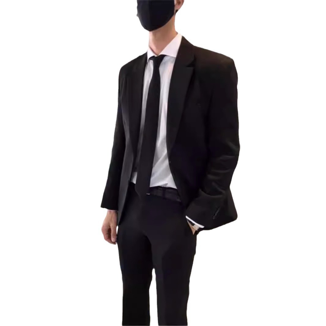 Casual Suit Suit Men's Slim Business Professional Formal Wear Korean Style Groomsman Dress Groom Host Blazer