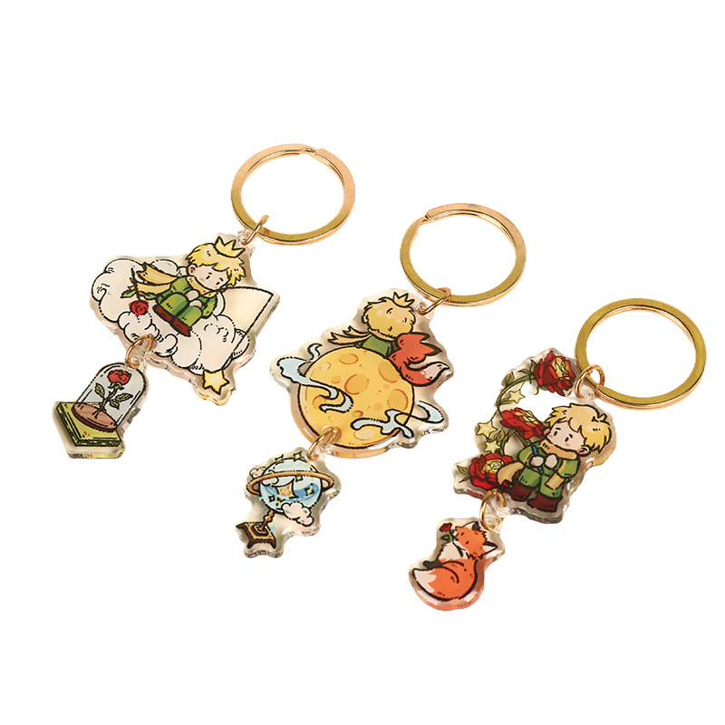 Customized Transparent Acrylic Stand-Up Self-Printed Humanoid Desktop Ornaments Peripheral DIY Cartoon Stand-Up Keychain Pendant