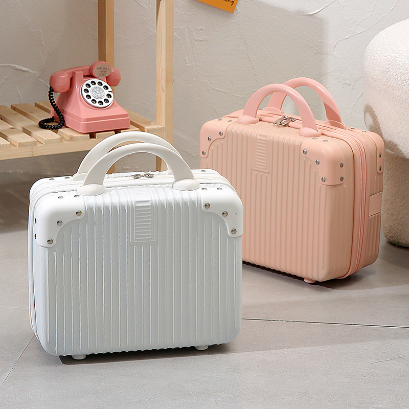 Портативный чемодан 14 дюймов, женская модная косметичка, легкий 16 дюймовый чемодан, креативная подарочная коробка