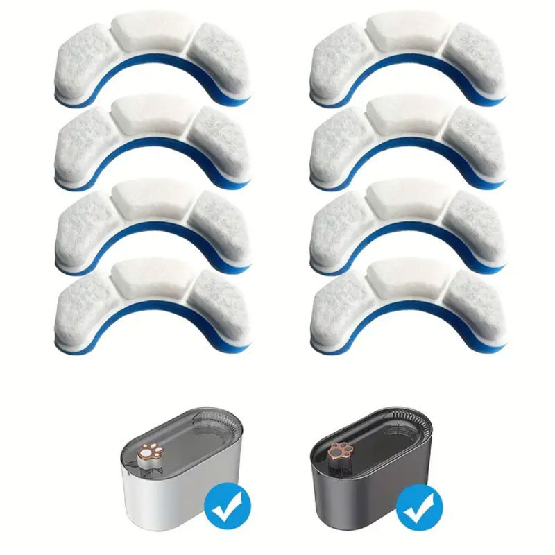 Pet water dispenser filter element cat water dispenser replacement filter cotton resin activated carbon purification blue and white sponge arc