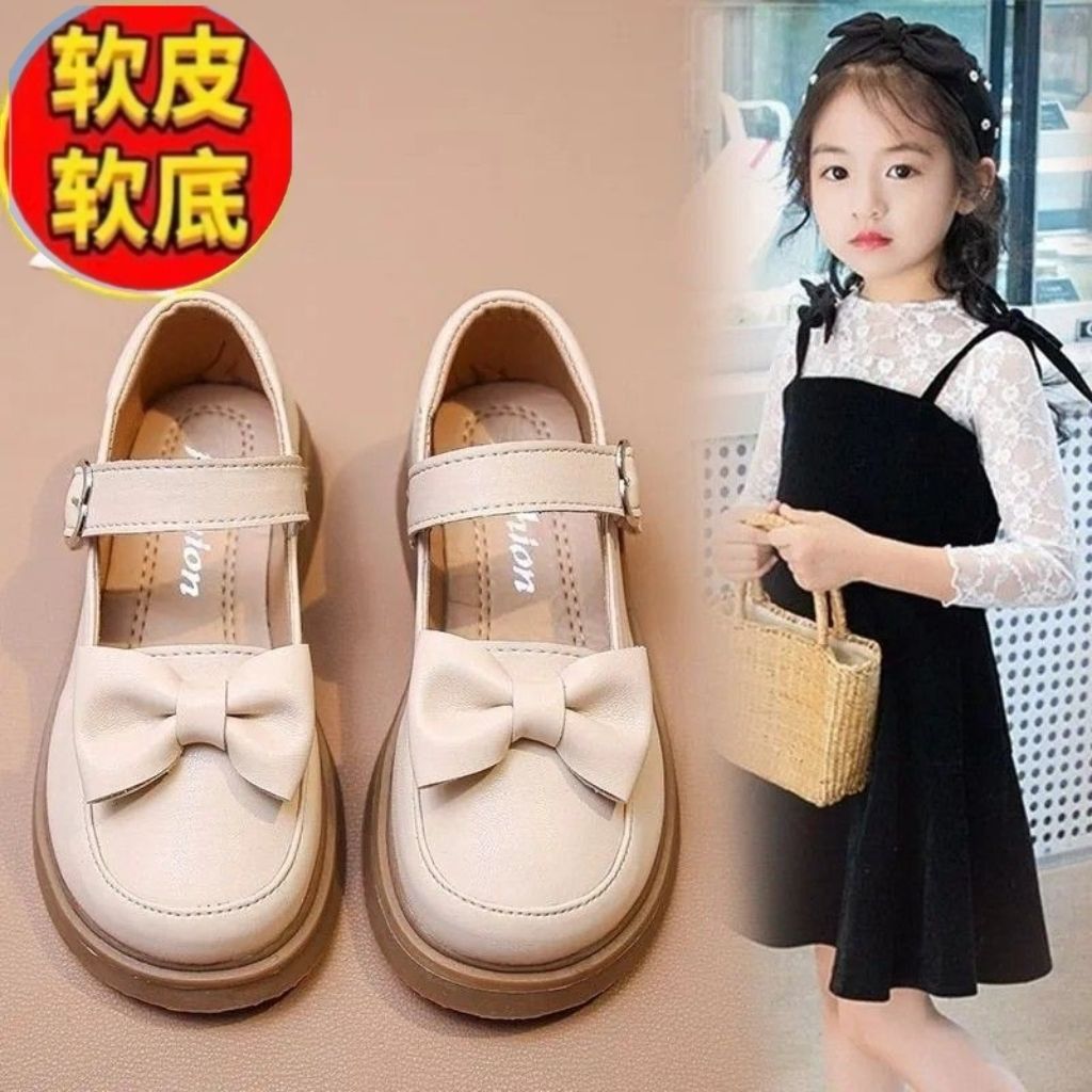 Girls' Campus Soft Sole Fashionable Princess Shoes 2025 Spring New Children's Single Leather Shoes for Little Girls and Older Children Performance