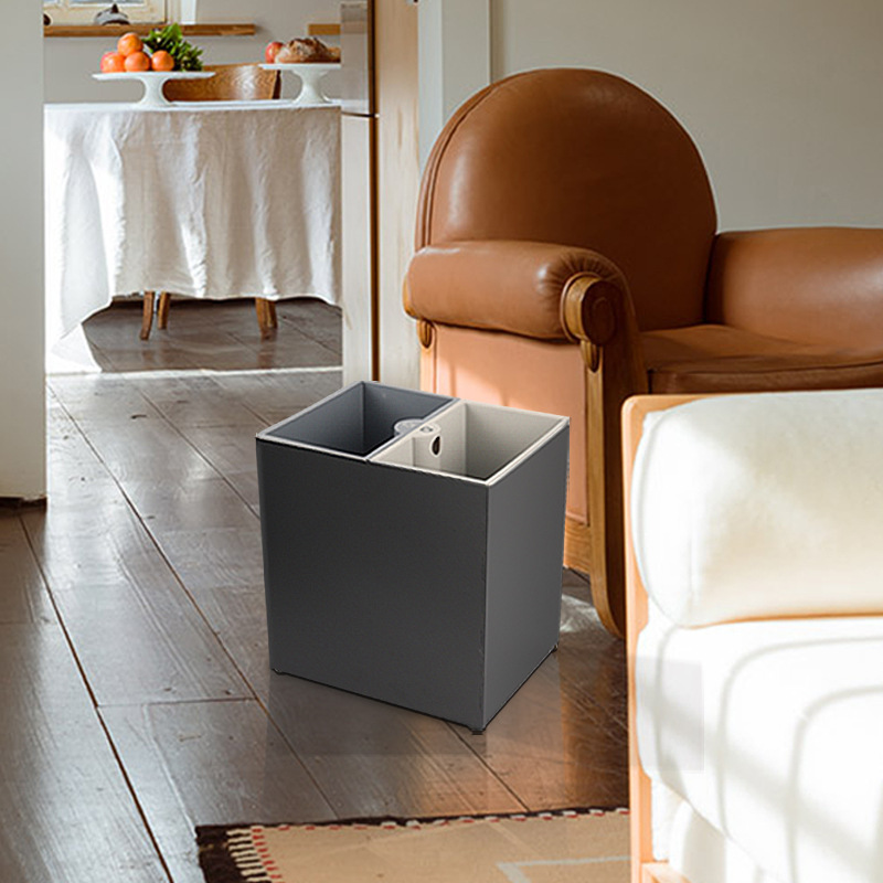Open-Top Square Trash Can for Kitchen, Outdoor, Sorting Waste, Kindergarten, Hotel, Hallway, Dual Sorting