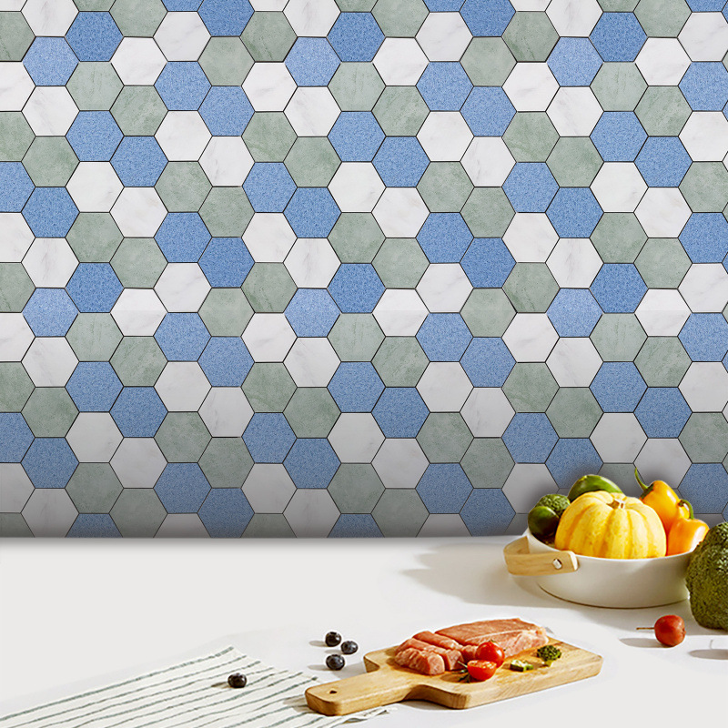 Шестиугольные мозаика плитки алюминий-пластиковые панели самоклеящиеся самоклеящиеся специальные для спальни ванной телевизионной фоновой стены
