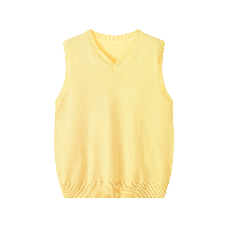 Jk Uniform Vest Early Spring Turtleneck Knitwear Multi-color Vest V-neck Sleeveless Inner Jk Sweater Knitwear