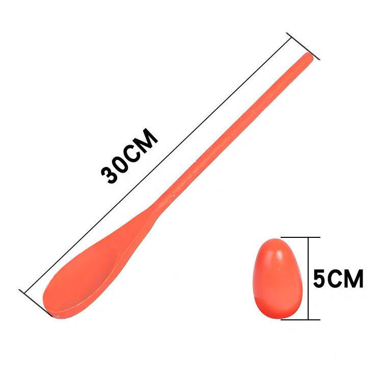 Cross-Border Children's Balance Wooden Spoon Support Ball Early Education Parent-Child Outdoor Interactive Sensory Training Game Support Egg Toy Customization