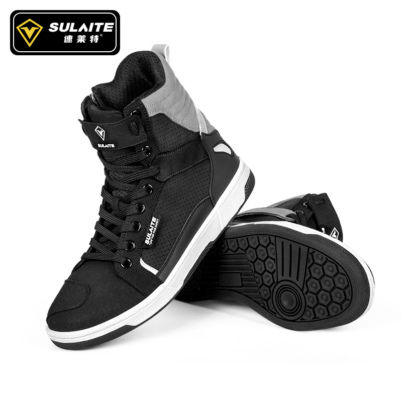 Motorcycle Riding Shoes Summer Breathable High-Top Anti-Fall Rider Motorcycle Boots Shoes Parkour Shoes All-Season Casual Boots