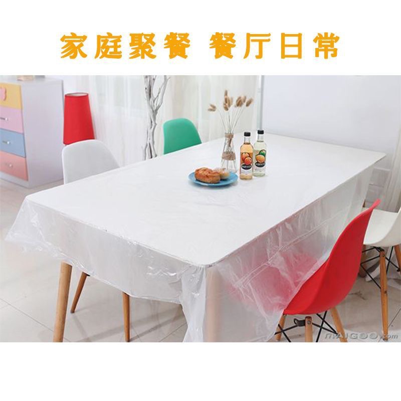 Disposable Tablecloth 10 Pieces Thickened Round Square Table Household Wedding Catering Restaurant Plastic Red Tablecloth Direct Supply
