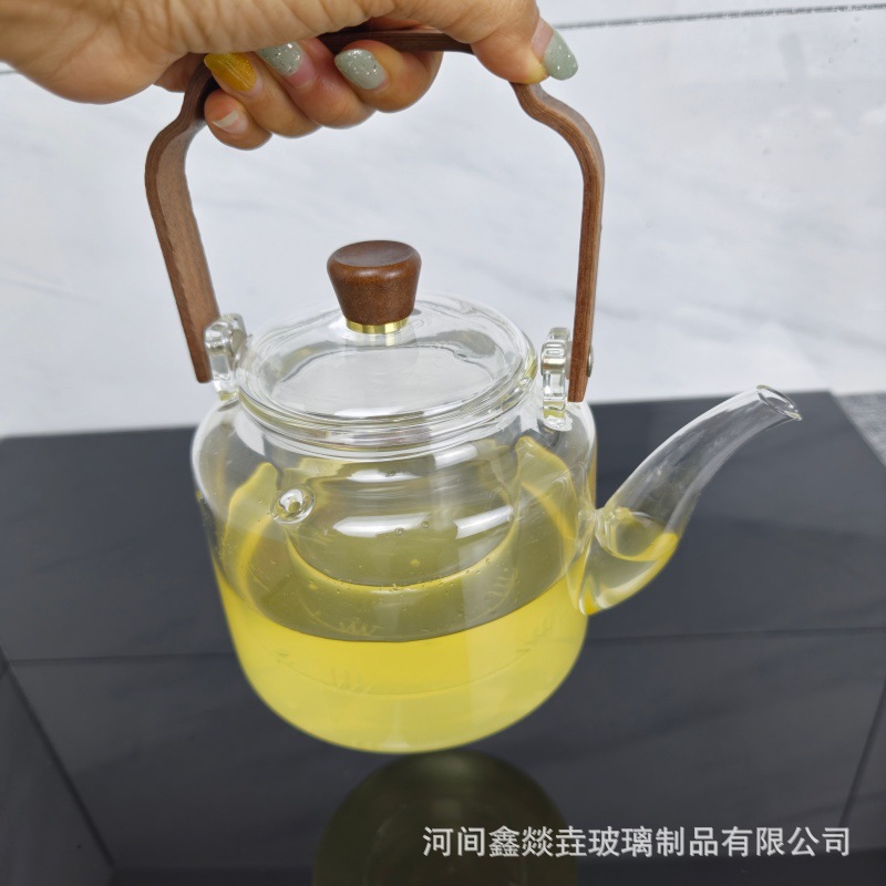 Glass Teapot Suitable for Open Flame and Electric Ceramic Stove, 2025 New Model, High-Temperature Resistant, with Handle, Kettle for Boiling Water, Health-Preserving Tea Utensil