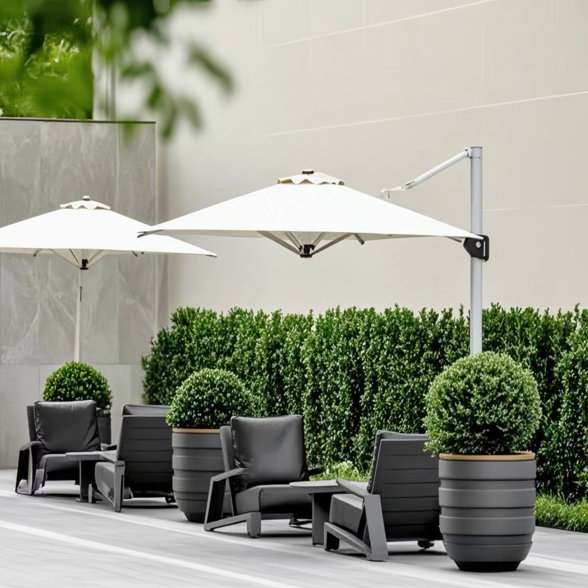 Scandinavian Creative V-Shaped Floor-Standing Large Flower Pot Outdoor Stainless Steel Flower Pot Ornaments Shopping Mall Garden Landscape Decorations