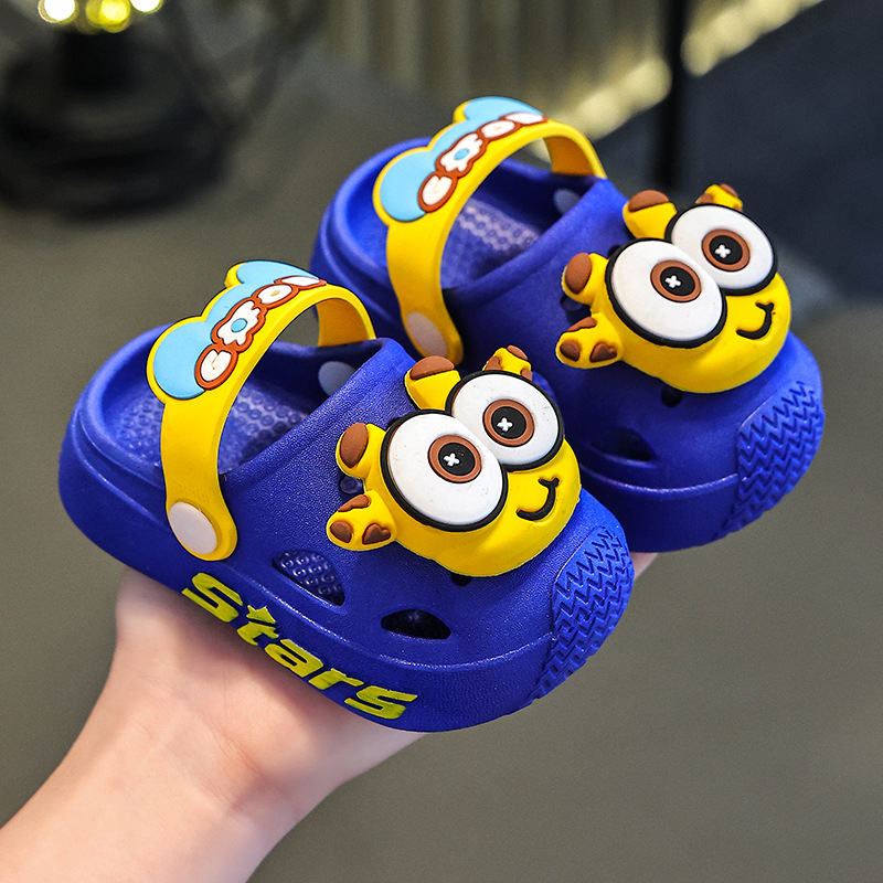 Children's Slippers Summer Girls' Baby Indoor Soft Bottom Non-slip Cartoon Cute Sandals and Slippers Boys Beach Hole Shoes