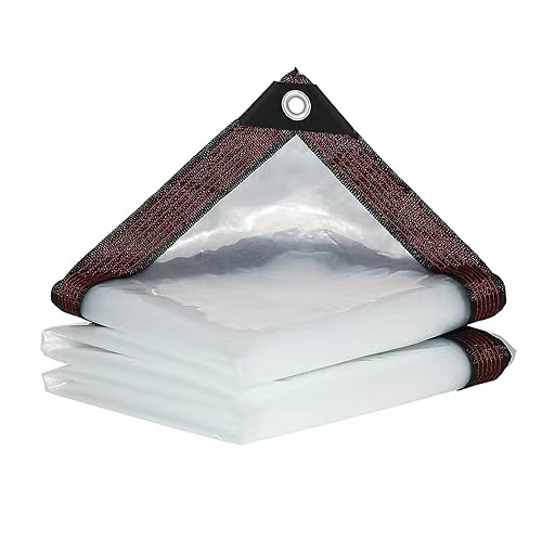 Transparent outdoor windshield tarpaulin dustproof thickened waterproof cloth pe material tear-resistant plastic cloth rainproof sunscreen tarpaulin
