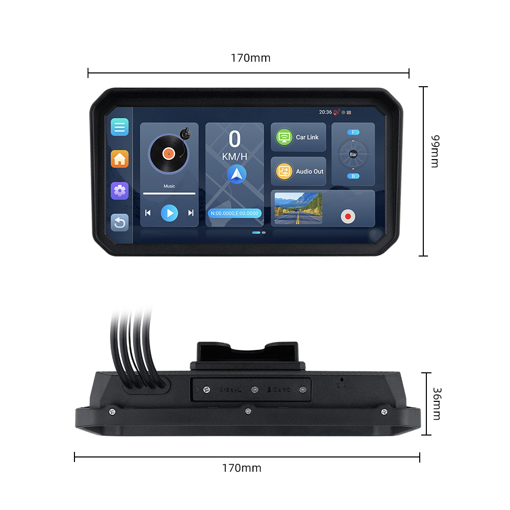 6.25inch Motorcycle Driving Recorder Front and Rear Hd 1080P Camera 4G+Wifi Version Android System