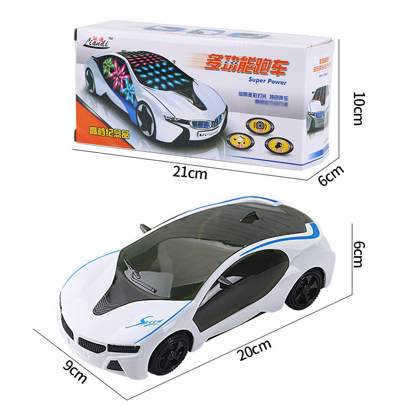 Baby electric toy Music car sports car car Children's luminous music universal wheel boy toy car