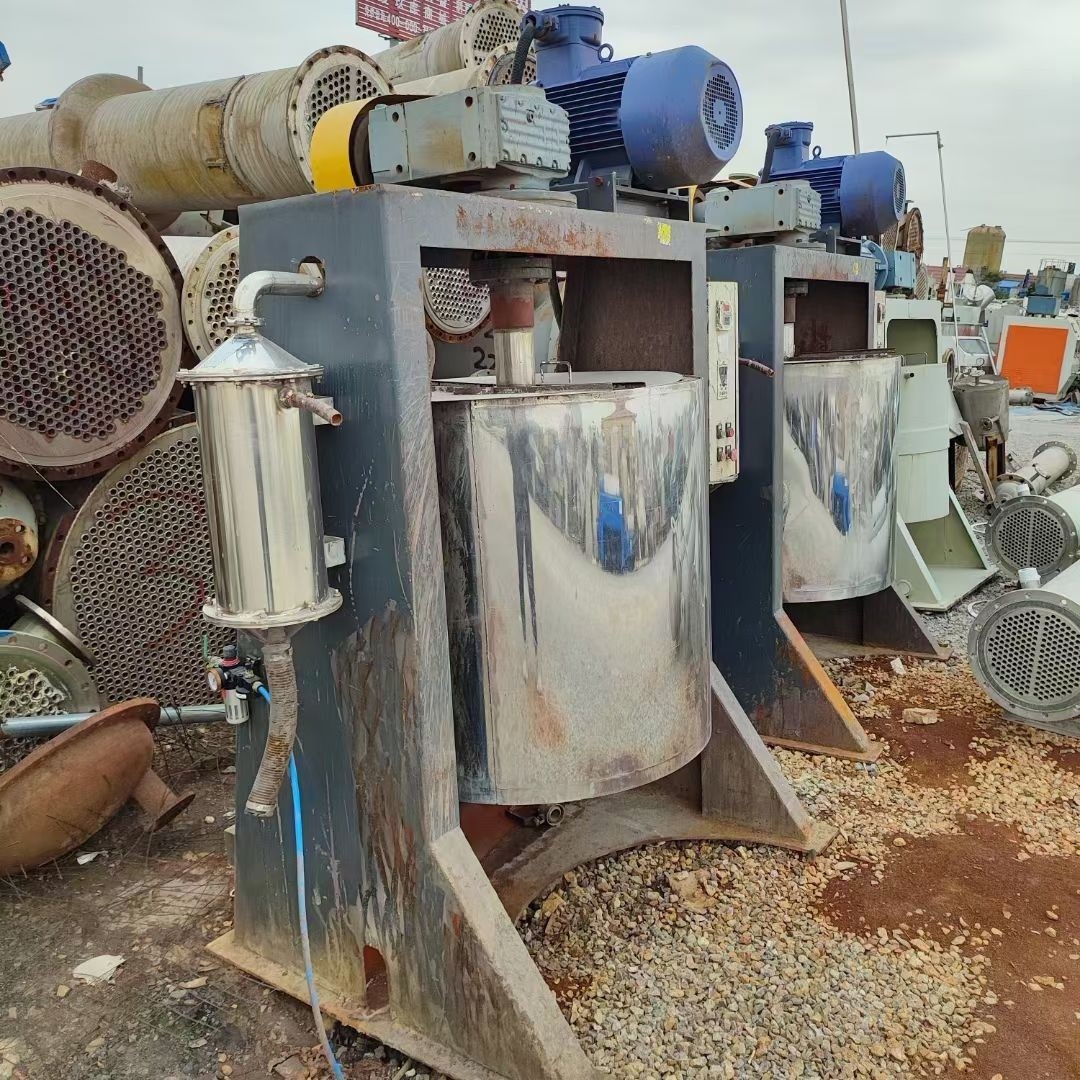 Used Stainless Steel Vertical Ball Mill for Sale 500L Crushing Grinding Equipment Second-Hand Plastic Lined Mixer Ball Mill