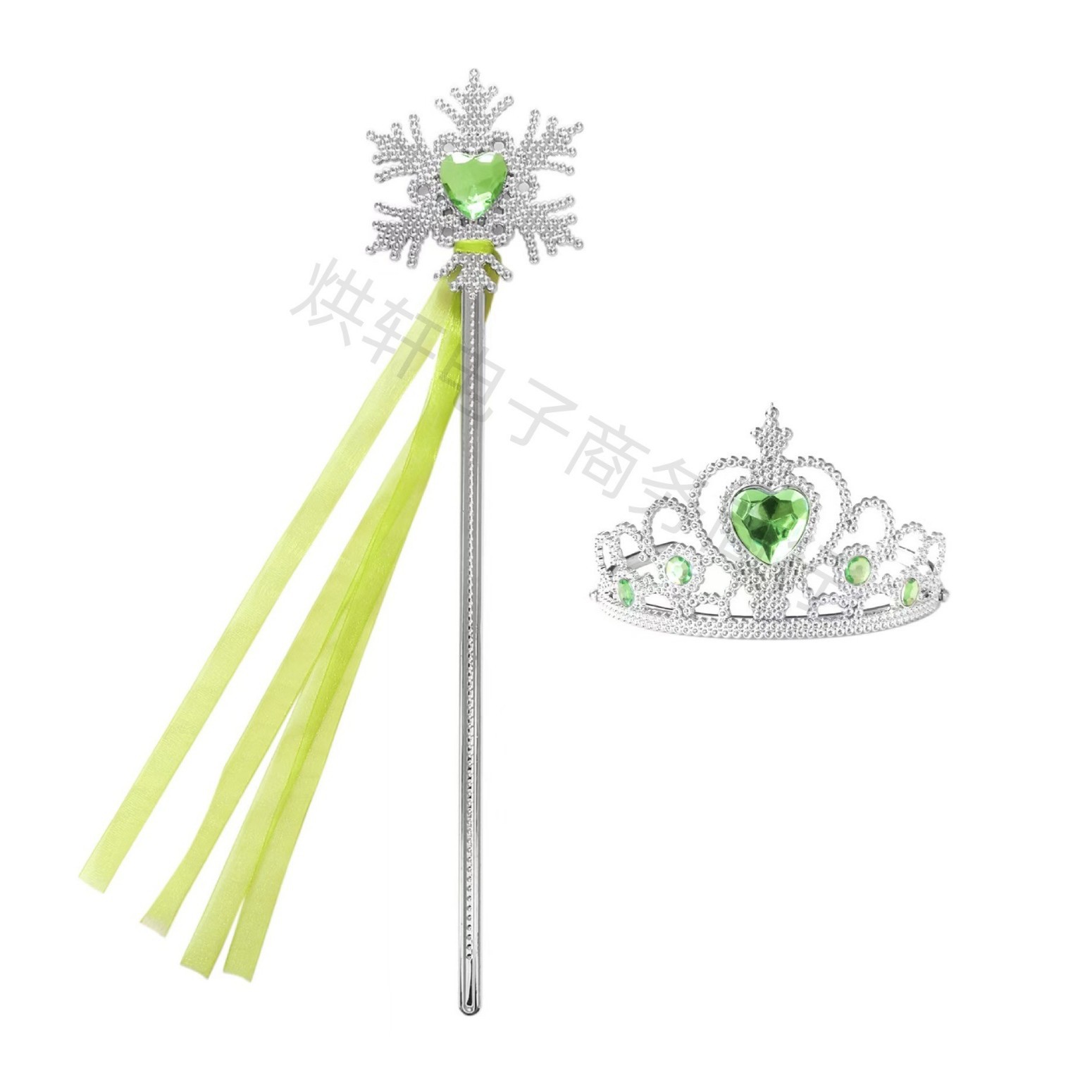Frozen Children's Crown Tiara Princess Magic Wand Scepter Set Cross-Border Best-Selling Fairy Wand Snowflake Wand