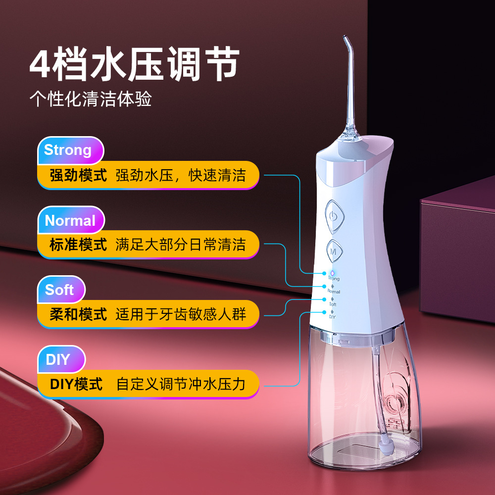 Cross-Border New DIY Home-Use Dental Flosser USB Portable Tooth Cleaner High-Frequency Pulse Oral Care Water Flosser