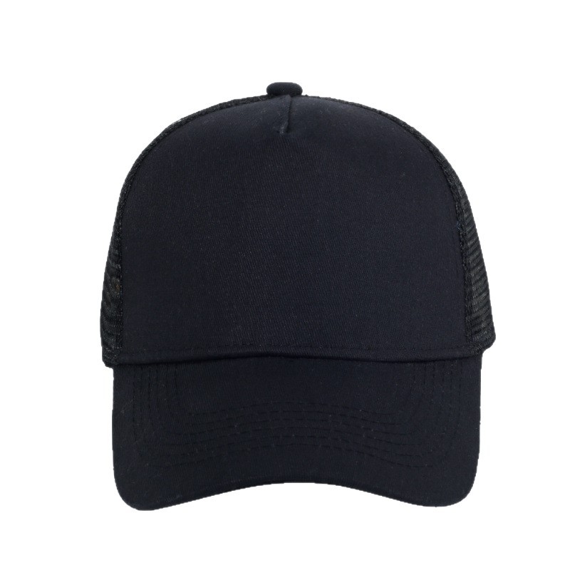 Advertising Cultural Shirt Custom Printed Logo Five-Piece Hard-Top Mesh Hat Sunshade Breathable Peaked Cap Men's Baseball Cap Wholesale