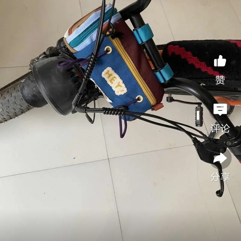 New Horizontal Style Cycling Bag, Cute Female Cross-Body Handlebar Bag, Large-Capacity Storage Bag, Universal for Going Out