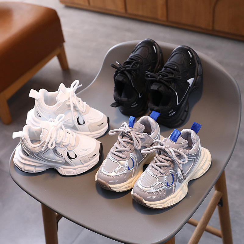 Детские спортивные обувь с мягкой подошвой, новые модели весна-осень 2026, маленькие, средние и большие размеры для девочек, нескользящие повседневные кроссовки для мальчиков, дропшиппинг