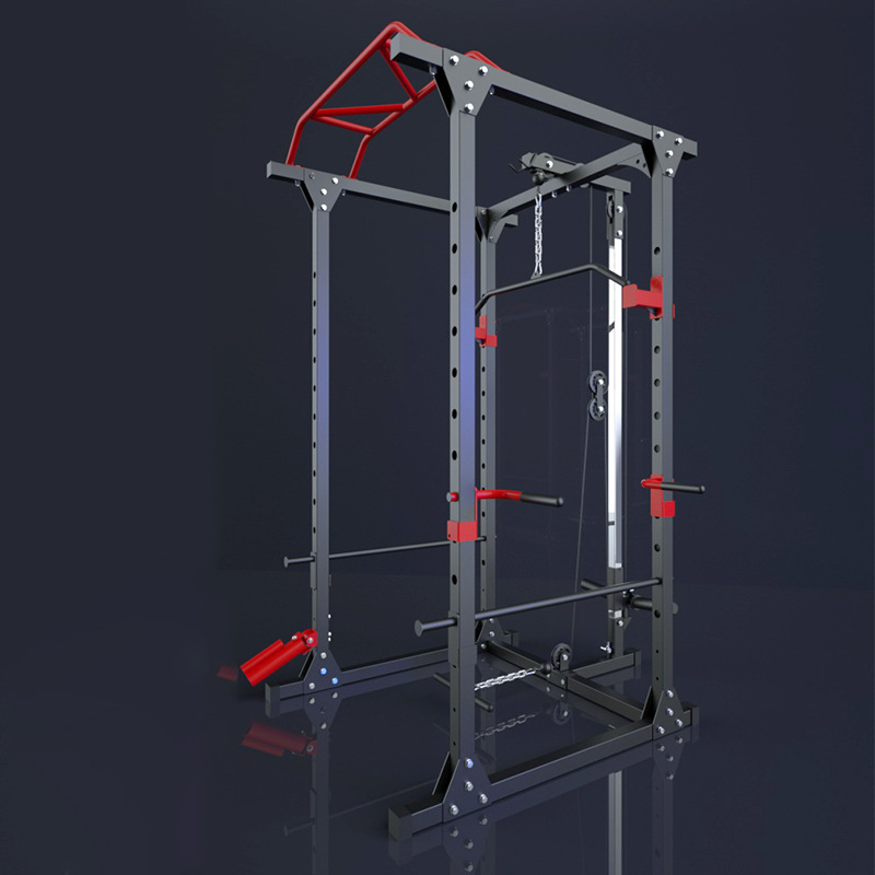 Squat Rack Frame Gantry Rack Bench Press Barbell Rack Bench Press Bed Comprehensive Training Fitness Equipment Foldable
