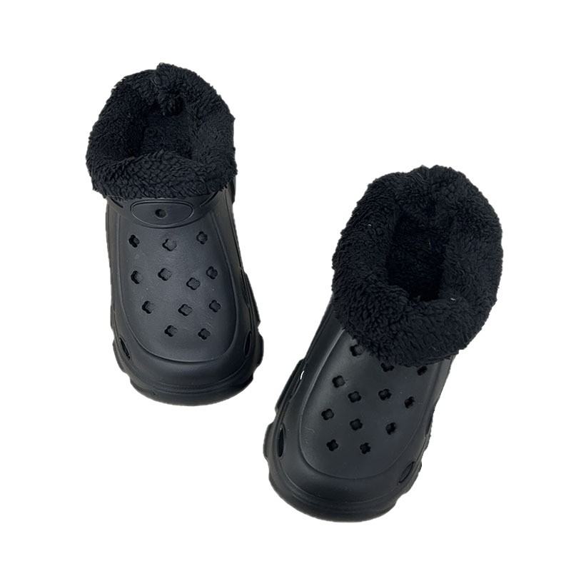Cross-Border Autumn and Winter Velvet Clogs with Removable Long and Short Plush Cotton Comfortable Clogs with Warm Lining Shoe Covers