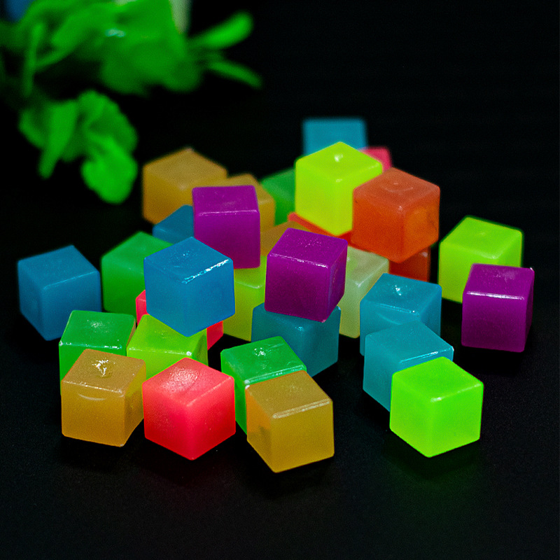 1.4cm simulation luminous ice artificial super bright luminous stone landscape fish tank stone resin pebble fluorescent