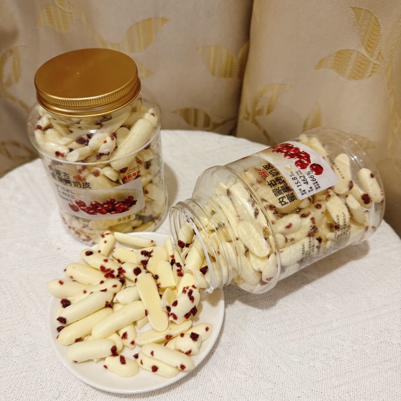 Milk Star Inner Mongolia Freshly Roasted Milk Skin Cranberry Honey Fruit Roasted Milk Skin Children's Snacks Satisfy Cravings Milk Tablets Candy Snacks