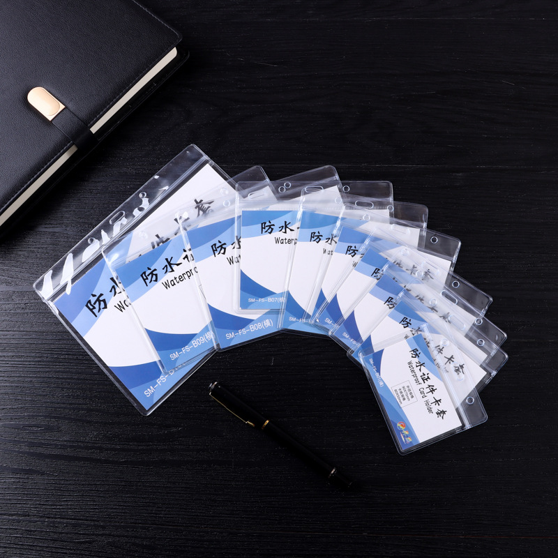 Transparent waterproof certificate card cover soft pvc work card wholesale thickened student card cover exhibition certificate set customization