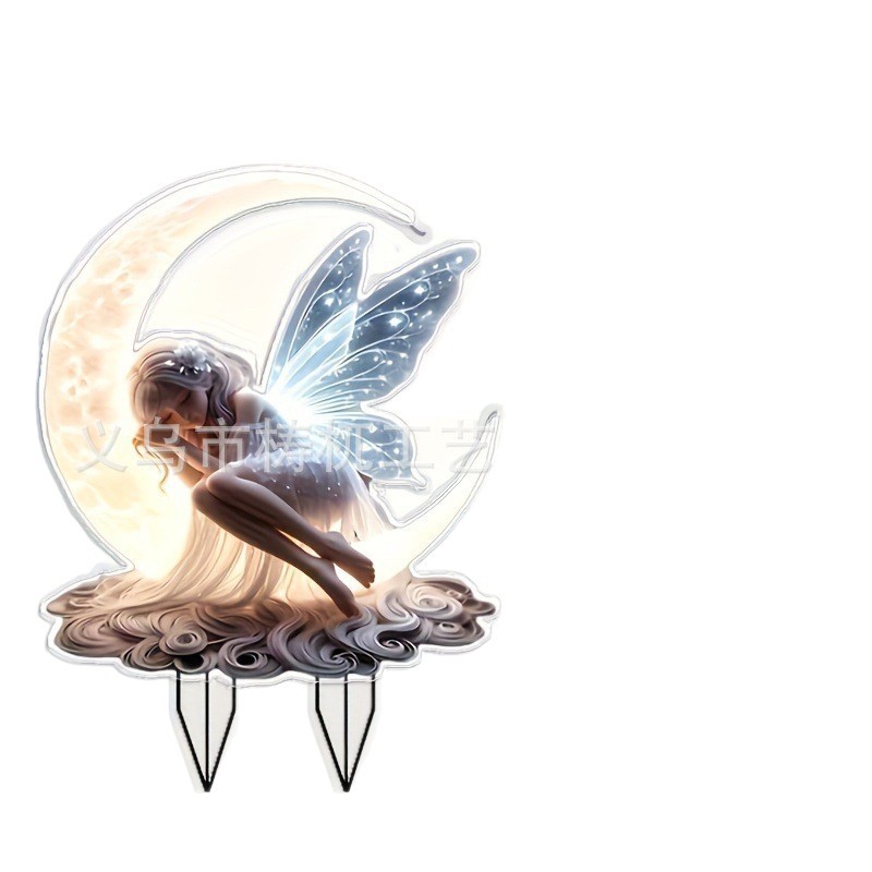 Cross-Border Creative Acrylic Standee Decoration Moon Fairy Home Decor Coffee Shop Tabletop Crafts Gift Indoor